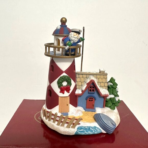 Carlton Cards Vintage 2001 Santa By The Sea Lighted Christmas Decoration - Picture 2 of 8